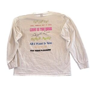 Noah x Roxy Music Long Sleeve White T-Shirt Size XL